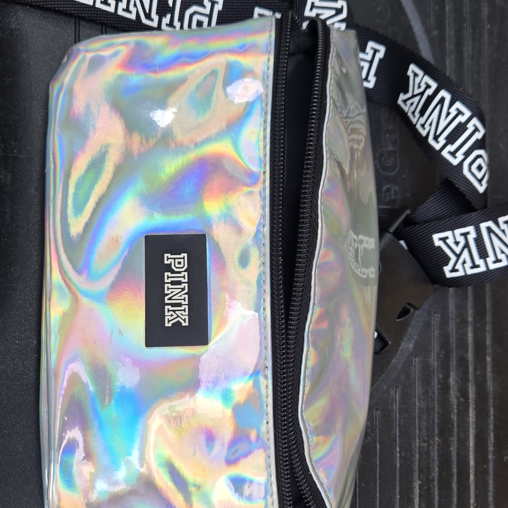 PINK Victoria's Secret Silver Mini Bag Iridescent Charm